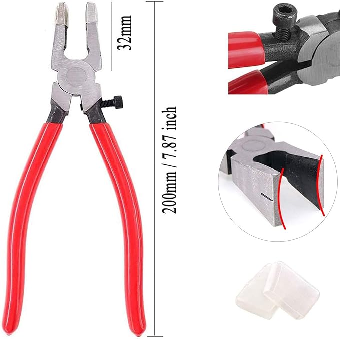 Qovydx 40Pcs Key Fob Hardware 39Pcs 1 inch Keyfob Hardware Kit Key Fob Clamp with 1PCS Key Fob Pliers Key Fob Tool for Faux Leather Wristlet Keychain Crafts Key Chain