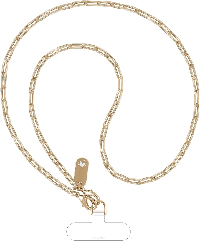 UKON Crossbody Phone Lanyard - Fashion Phone Strap with 2xTPU Tether Tab for Women - Palegold