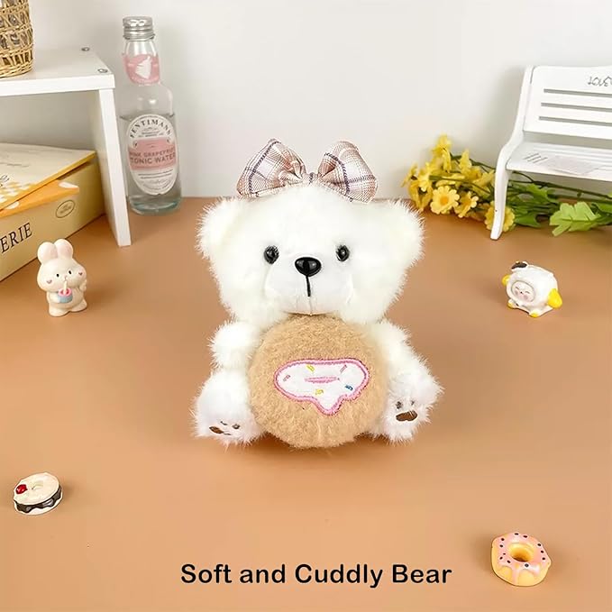 Cute Key Chain Plush Bear Bag Charm Teddy Bear Keychain Gift For Handbag,Purse, Backpack, Car Keys