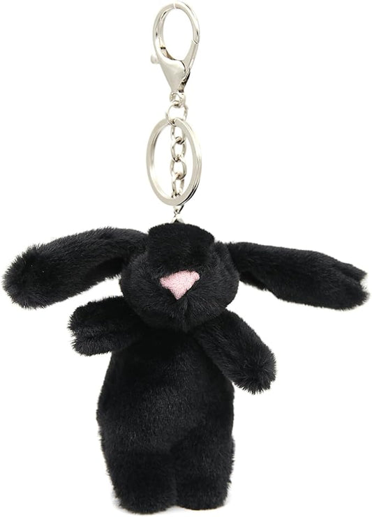 Cute Bunny Plush Keychain for Backpack, 3.5" Inch Mini Rabbit Keychain Purse Charm Pendant Gift for Women