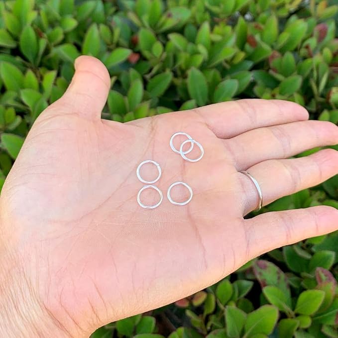 200pcs Open Jump Ring O Ring Connector 10mm Silver Plated for Earrings Bracelet Necklace DIY Craft Jewelry Making CF126-10