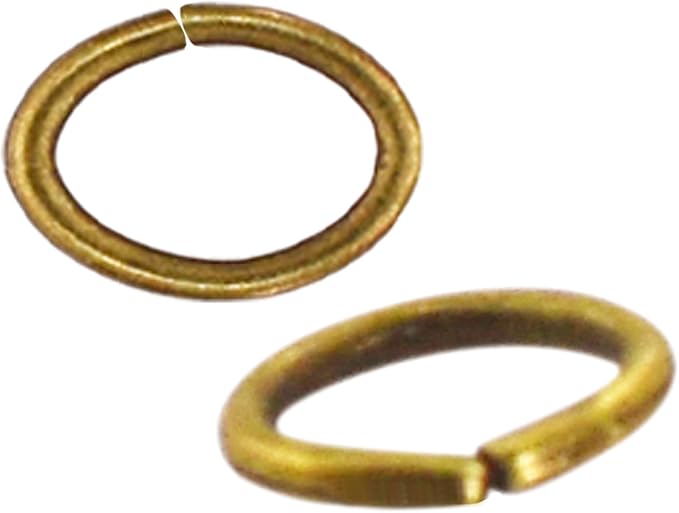 Mandala Crafts 5600 Pcs Oval Antique Brass Jump Rings - Jewelry Making Supplies