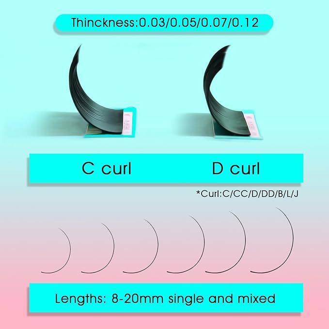 VAVALASH Cashmere Easy Fan Lashes 0.03 0.05 0.07 0.1 0.12 Volume Lash Extensions 8MM-20MM Matte Black Self Fanning Eyelash Extensiones, Professional Supplies for Lash Artists (D-0.12,13-20mm)
