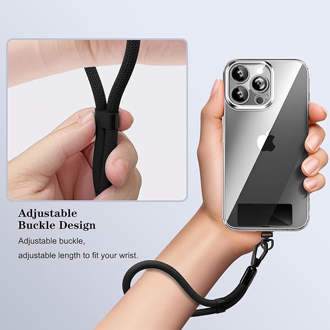 Phone Lanyard, 2 Pack Adjustable Cell Phone Lanyard Hand Phone Wrist Strap with Tether Tabs for Smartphones
