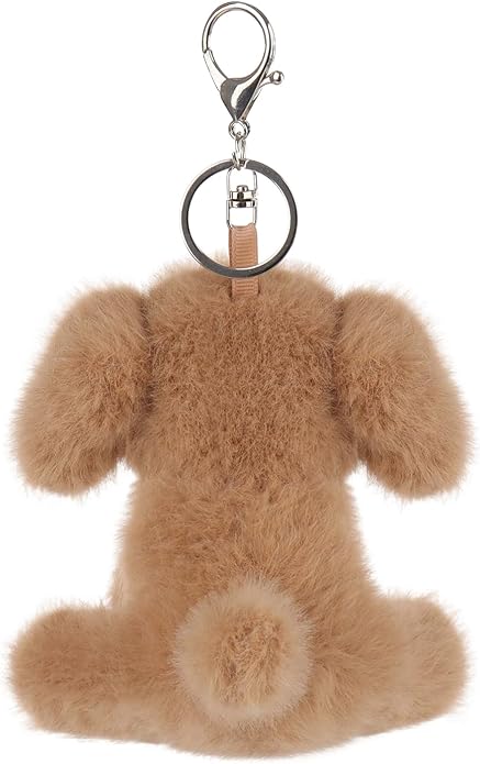 Apricot Lamb Plush Labrador Dog Puppy Stuffed Animal Soft Keychain for Kids Bag, Purse, Backpack, Handbag