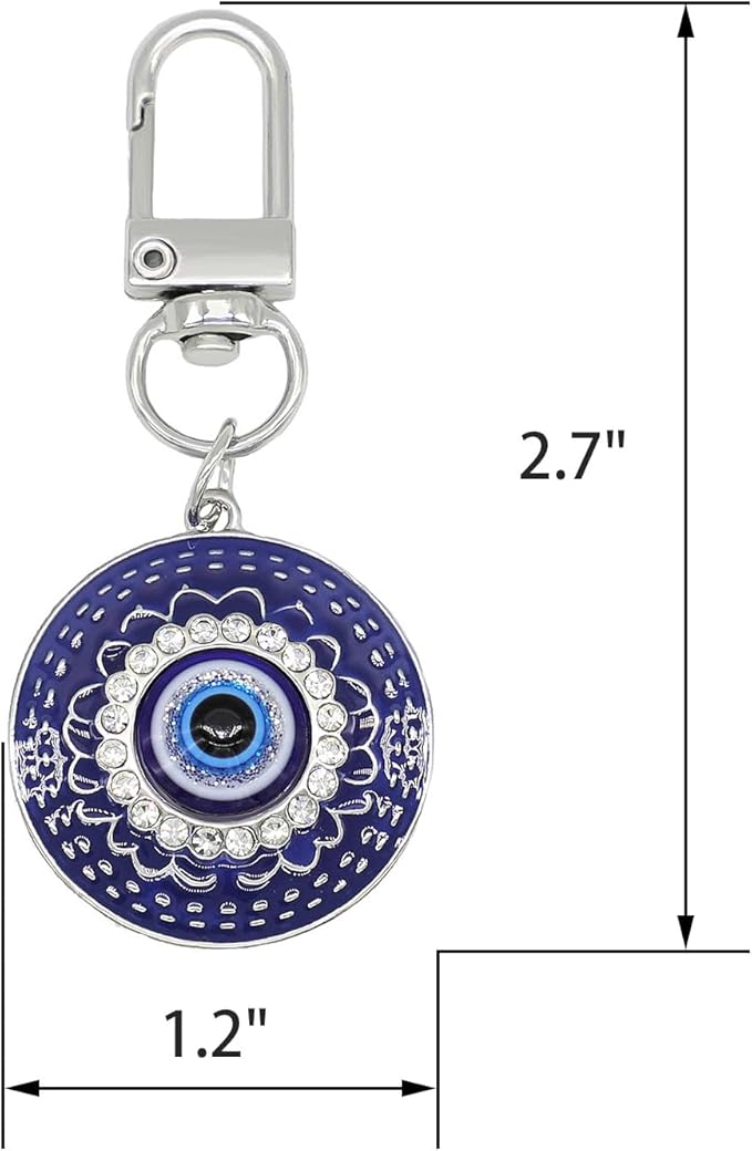Evil Eye Keychain Hamsa Hand keychain Protection Charm for Men Women Car Key Ring Bag Purse Accessories