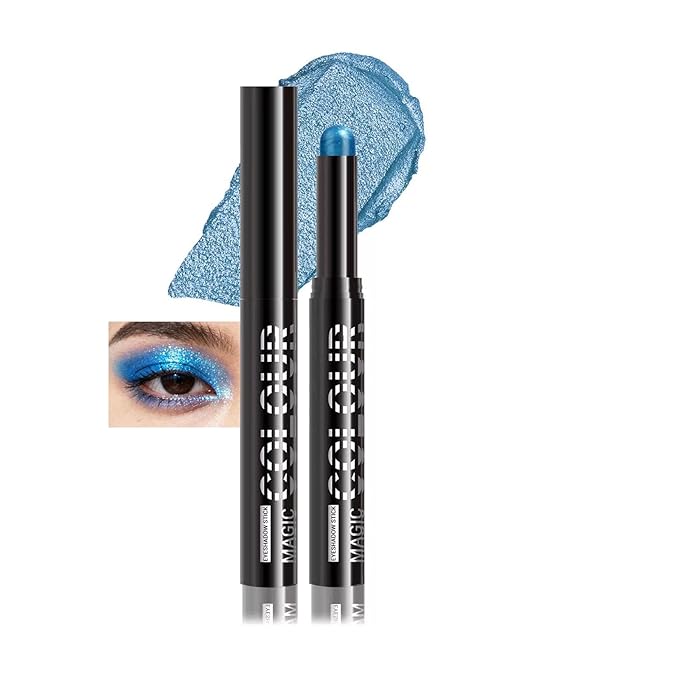 Crease-Proof Smudge-Proof Cream Eyeshadow Pencil, Shimmer Glitter, Creamy Texture, One-Swipe Application, Ideal for Daily Wear (22#)