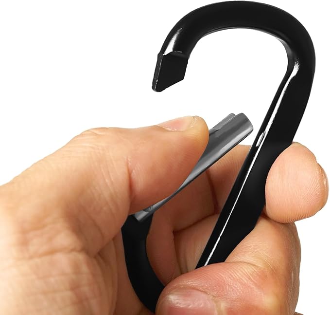 12PCS Carabiner Keychain Clip - 3" Aluminum Caribeener Key Clip,D Ring Shape Nonlocking Carabeaner Hook Buckle,Multi-Function Spring Snap Key Clips Tool for Home,Camping,Hiking,Traveling,Backpack