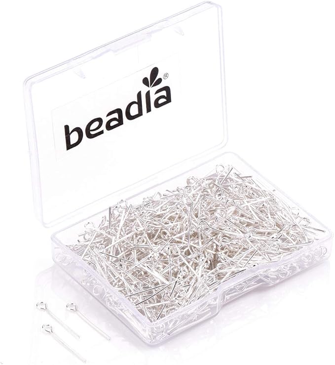 Open Eye Pins Silver Head Pins for DIY Jewelry Making 20mm 500pcs