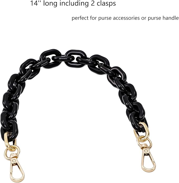Cute Acrylic Purse Strap Bag Chain Handle Replacement Handbag Crossbody Shoulder Strap Accessory