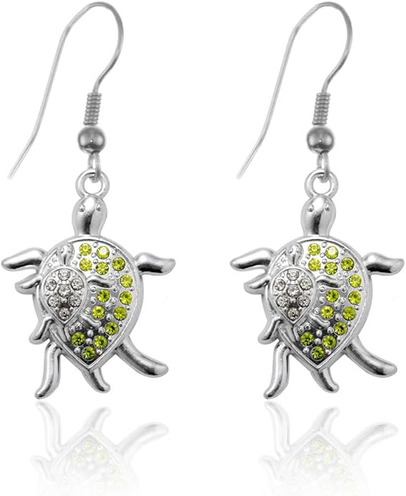 Inspired Silver - Silver Customized Charm French Hook Drop Earrings with Cubic Zirconia Jewelry