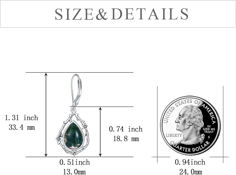 POPLYKE Celtic Filigree Teardrop Drop Dangle Earrings Sterling Silver Leverback Earrings Jewelry for Women
