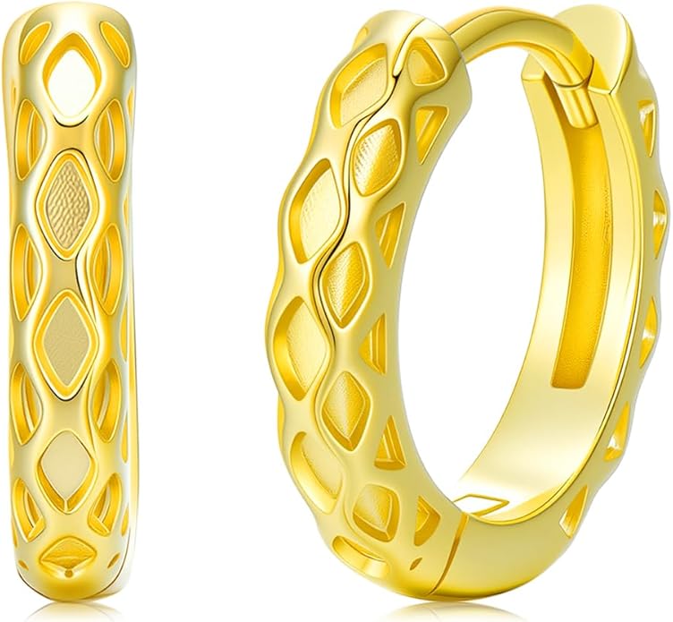 14K Gold Hoop Earrings for Women Hypoallergenic Lightweight Gold Huggie Hoop Earring Jewelry Gift