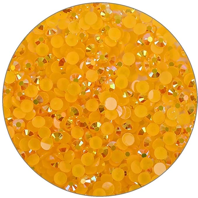 500 Pieces SS30 6mm Flatback Rhinestones Clear Glasses Round Gems AB Crystals for Nail Art DIY Crafts Clothes Glitter Stones （Orange Red）