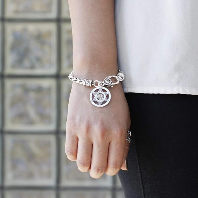 Inspired Silver - Silver Customized Charm Bracelet with Cubic Zirconia Jewelry