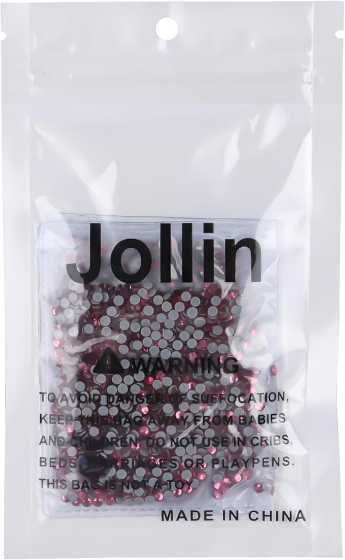 Jollin Hot Fix Crystal Flatback Rhinestones Glass Diamantes Gems 2.8mm(10ss 2880pcs, Rose)