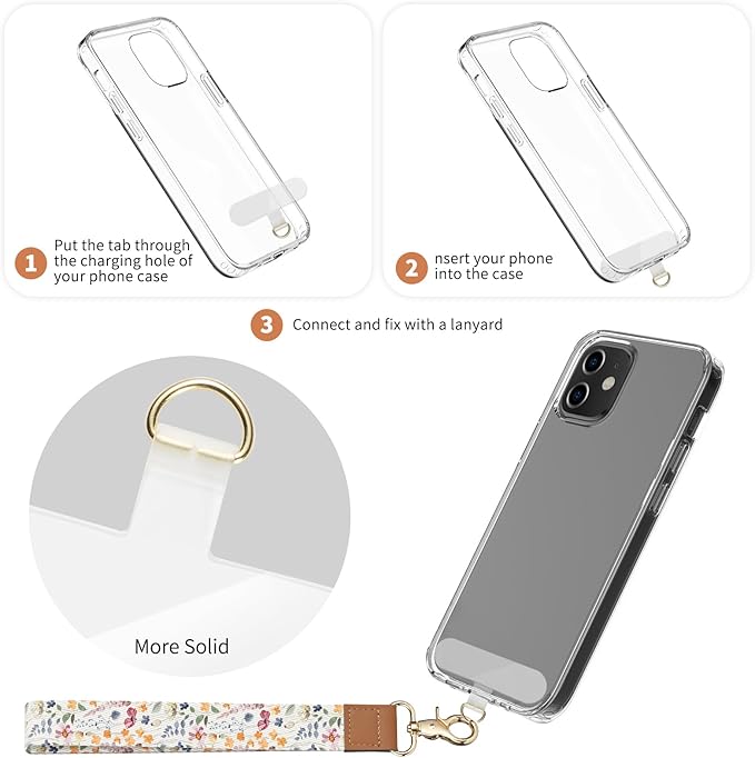 2 Pack Phone Wrist Strap Keychain，Cell Phone Lanyard，for Key Chains Car Keys ID Badges Wallet Camera Wrist Strap