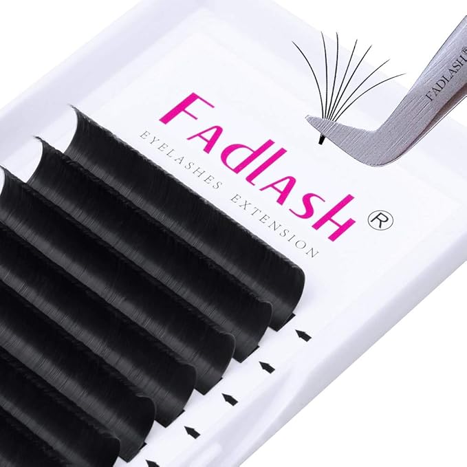 Eyelash Extensions Thickness 0.03 D Curl 11mm Premade Fans 2D-10D Easy Fan Lash Self Fanning|Optinal C/D Curl Salon Use By FADLASH (0.03-D,11mm)
