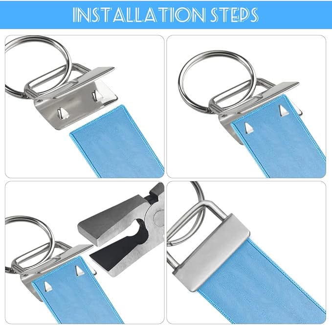 72PCS Key Fob Hardware Set Including 24 Key Fob Hardware with Key Ring 24 Colorful Leather Keychain Tassel and 24 Swivel Snap Hooks for Keychain Making Supplies (6 Colors)