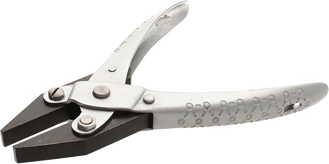 The Beadsmith Flat Nose Parallel Plier - 5.5 inches (140mm), Steel tool for jewelry making, with spring