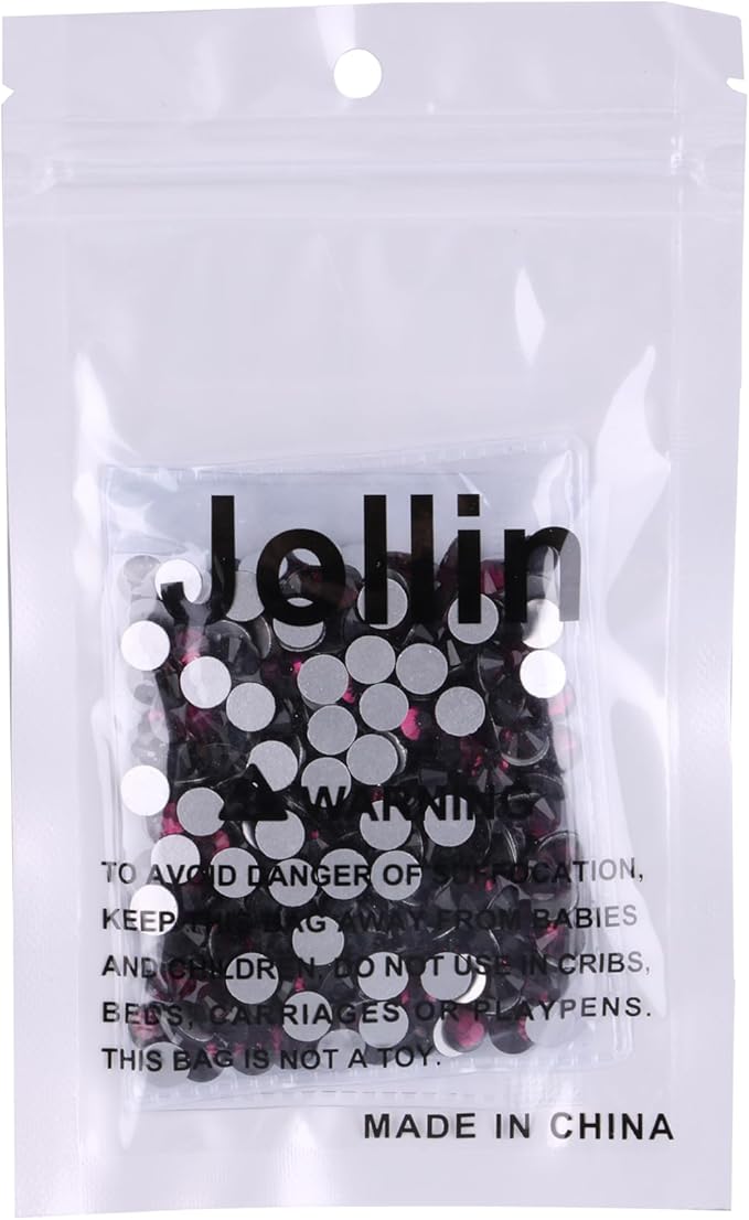 Jollin 288pcs Flatback Rhinestones Glue Fix Crystal Glass Diamantes Gems for Crafting Nail Art Crafts Decorations Clothes Shoes 6.4 mm (ss30, Amethyst)