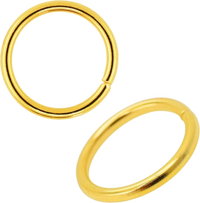 Mandala Crafts Assorted Gold Color Jump Rings Jewelry Findings Metal O Rings for Jewelry Making Supplies - 3000 4mm Small Open Jump Rings Kit for Necklace Earring