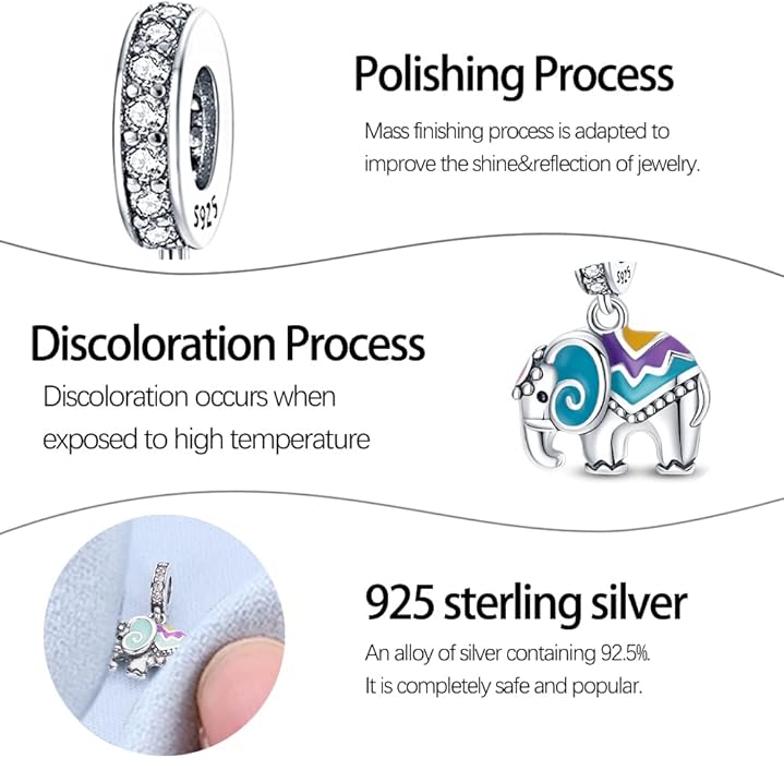 Pandach Animal Charm Bead fits Charms Bracelets for Woman-925 Sterling Silver Dangle Pendant Bead,Jewelry Beads Gifts for Women Bracelet&Necklace