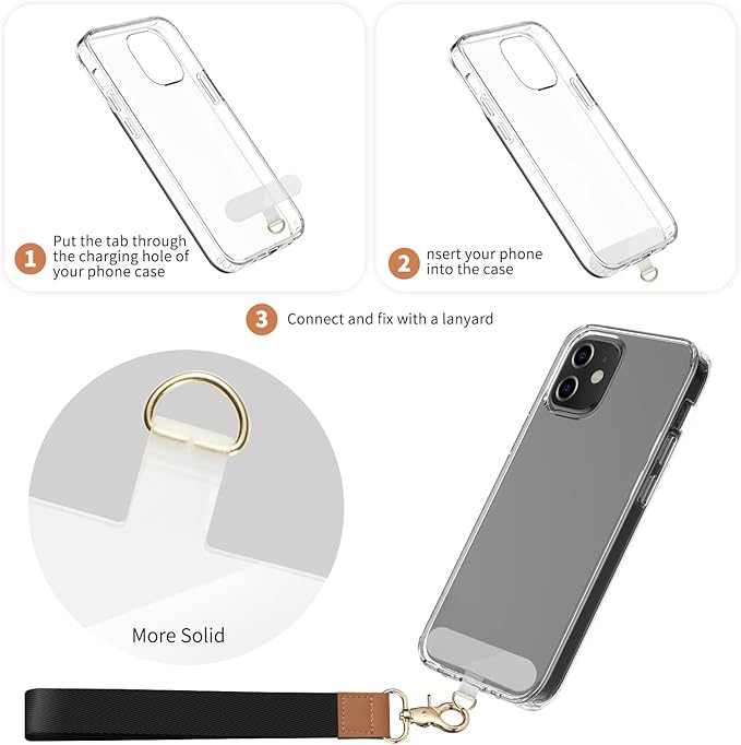 2 Pack Phone Wrist Strap Keychain，Cell Phone Lanyard，for Key Chains Car Keys ID Badges Wallet Camera Wrist Strap