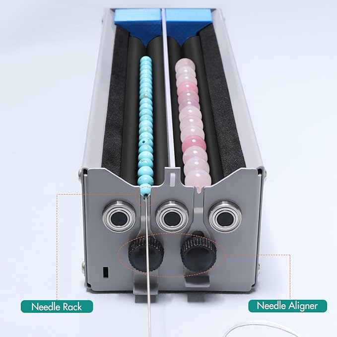 Karsspor Electric Bead Spinner, 2 Channels for Jewelry Design and Beading, Bead Spinner for Jewelry Making, Beads String Machine for Bracelets Necklace Making, Suitable for All Kinds of Beads
