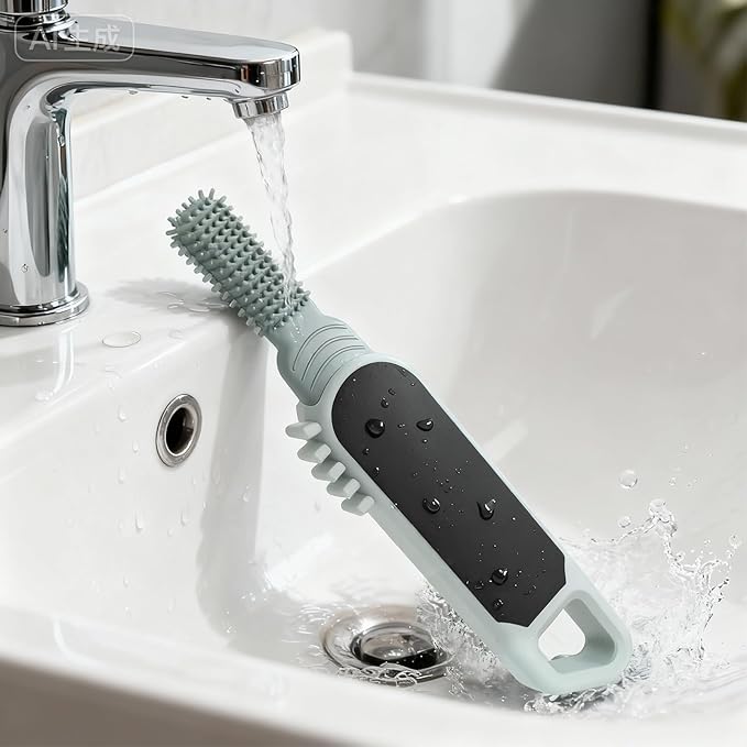 MVRPOWER Dry or Wet Foot Callus Remover - Dual-Sided Pedicure Tool with Hidden Brush & Non-Slip Grip for Home Salon Use (Green)