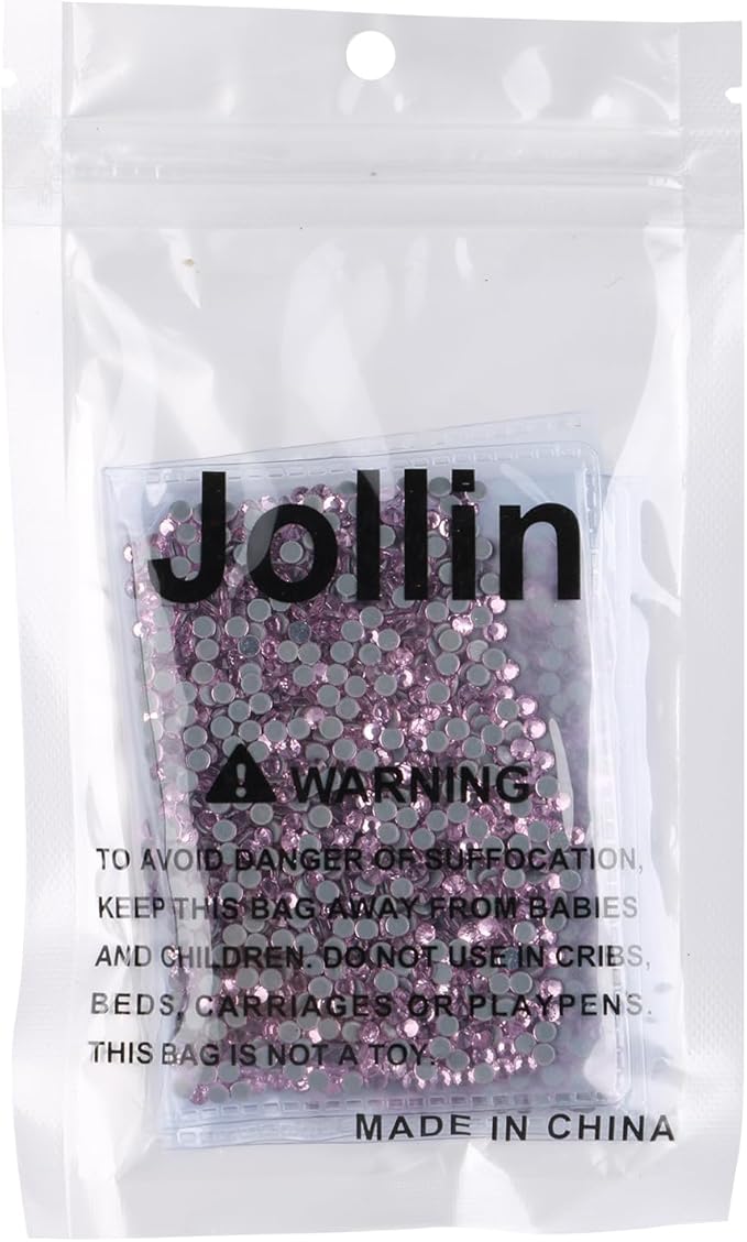 Jollin Hot Fix Crystal Flatback Rhinestones Glass Diamantes Gems 2.8mm(10ss 2880pcs, Pink)