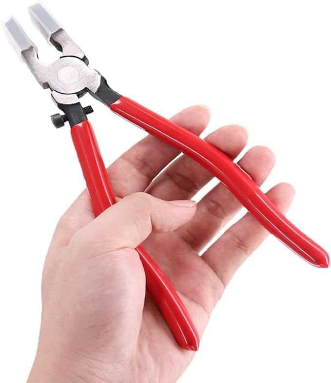 41 Sets Key Fob Hardware and Glass Running Pliers Tool, for Key Fob Hardware Install, Silver