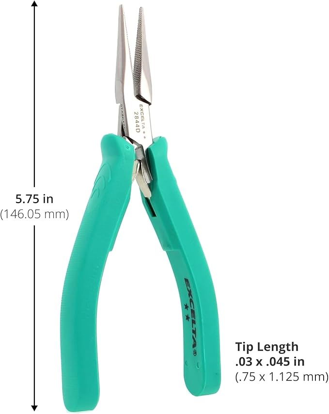 Chain Nose Plier, 5-3/4 in., Serrated