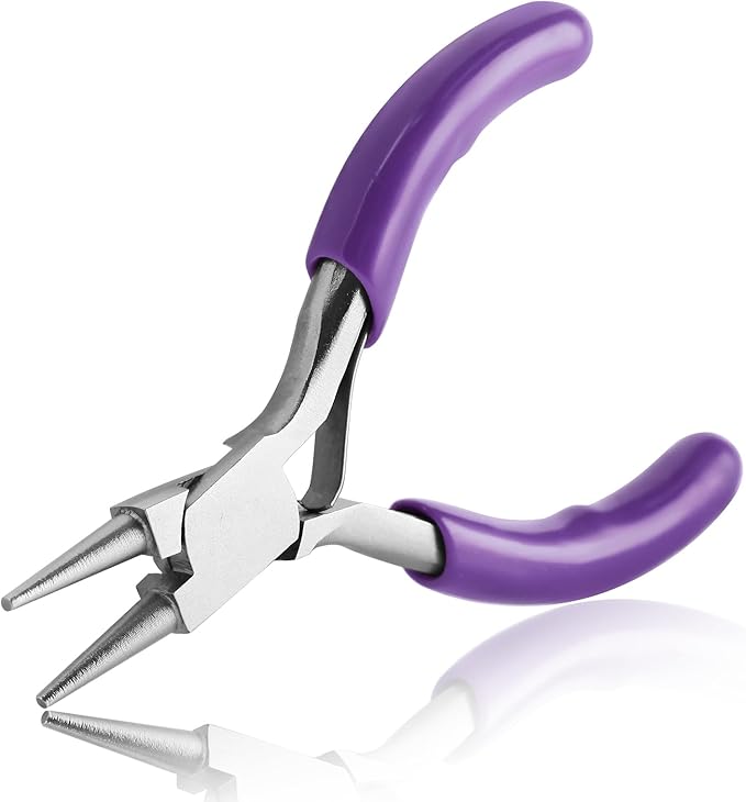 SPEEDWOX Mini Round Nose Pliers For Jewelry Making 3-Inch Small Pliers Wire Looping Pliers Wire Bending Pliers Looper Pliers Ring Bending Tool Small Needle Nose Pliers For Jewelry