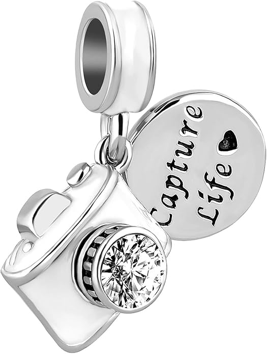 Travel Charms fits Pandora Bracelets for Women Luggage Camera Silver Charm for Bracelets Necklace Pendant for Women Birthday Jewelry