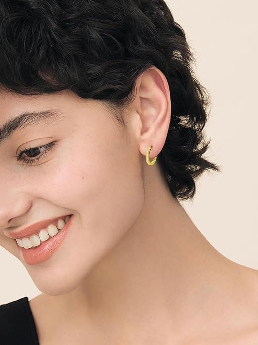 14K Gold Hoop Earrings for Women Hypoallergenic Lightweight Gold Huggie Hoop Earring Jewelry Gift