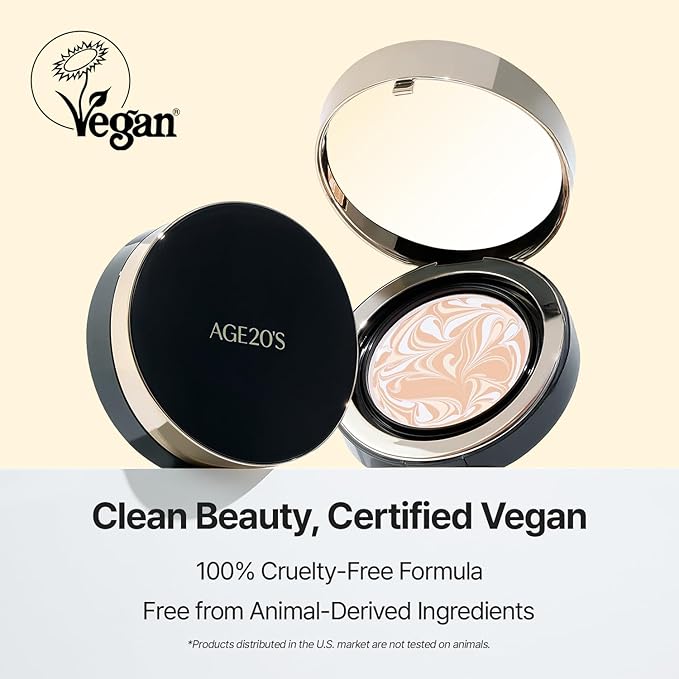 [NEW] AGE20'S Signature Essence Pact | 21N VANILLA | Vegan Korean Cushion Foundation | Pack of 1 | Cream Foundation, Dewy & Glow Finish, Natural Coverage, SPF 50+