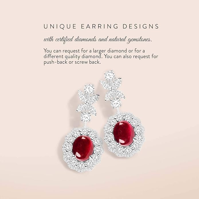 Diamondere Natural and Certified Diamond and Gemstone Solitaire Petite Stud Earrings for Women in 14K Solid Gold | 0.25 Carat Earrings for Women
