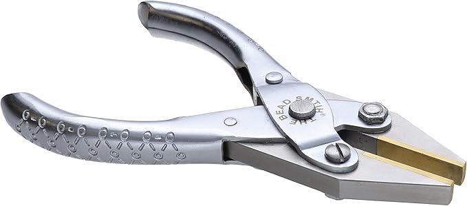 The Beadsmith Flat Nose Parallel Pliers - 5 inches (127mm), Steel Tool for Jewelry Making, No Spring
