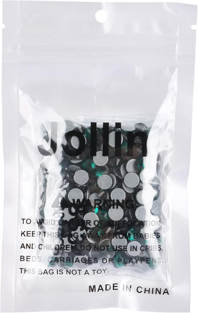 Hot Fix Crystal Flatback Rhinestones Glass Diamantes Gems 7.2mm(34ss 288pcs, Dark Green)