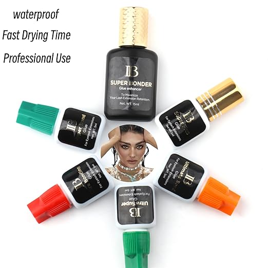 Lava Lash 1 PCS Eyelash Extensions ibeauty Super Plus Glue 5ml, 1-2 Sec Drying Time, Keep 5-6 Weeks, Low Smoke, Professional Eyelash Extension Glue