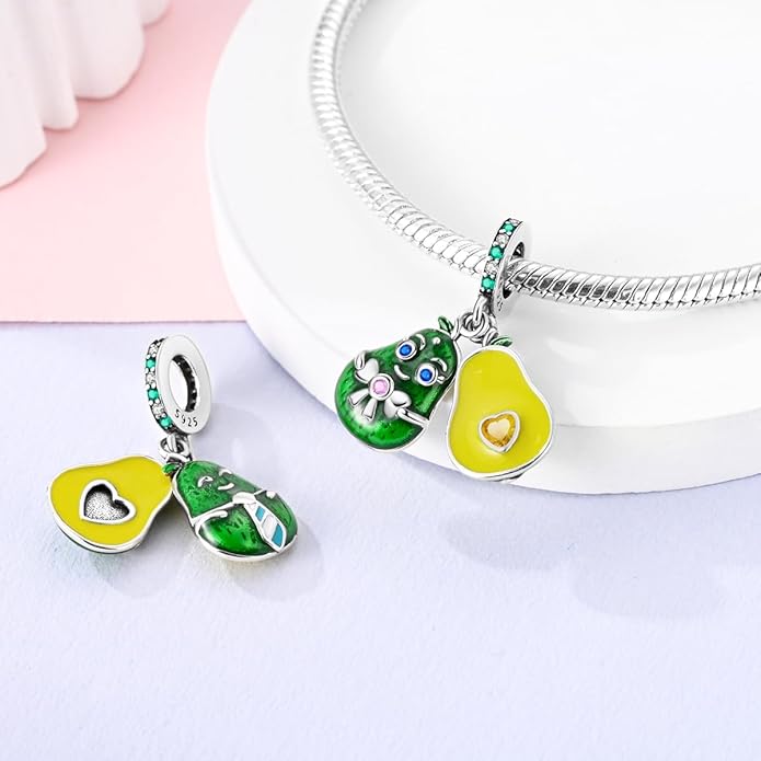 NARMO Charms for Bracelets 925 Sterling Silver Star Dangle Charms Car Keys Lipstick Dangle Charm Beads for Women Bracelets Necklace