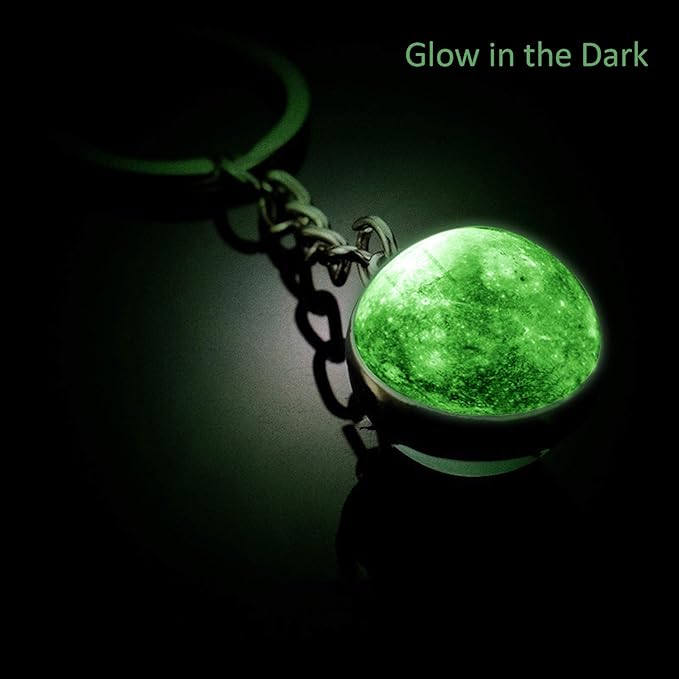 JWPavilion Solar System Planet keychain Accessories Pendant Glow In The Dark
