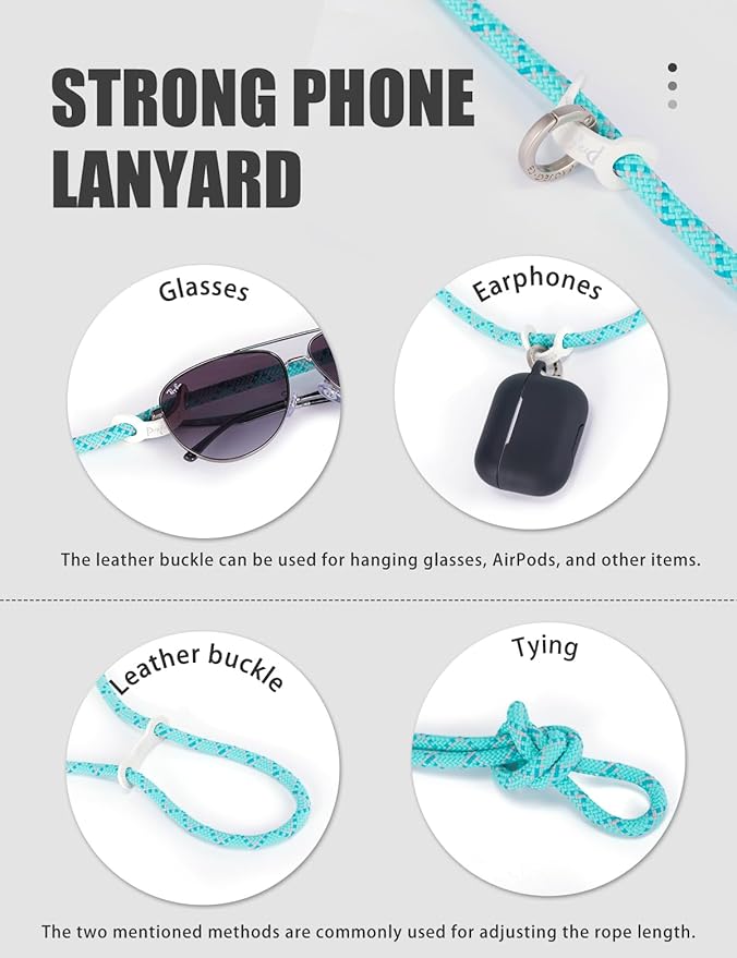 project-cb Phone Lanyard×1,Phone Tether Tab×2, Crossbody Cell Phone Lanyard,Rope Lanyard,Universal Adjustable Phone Strap (Brown-S)