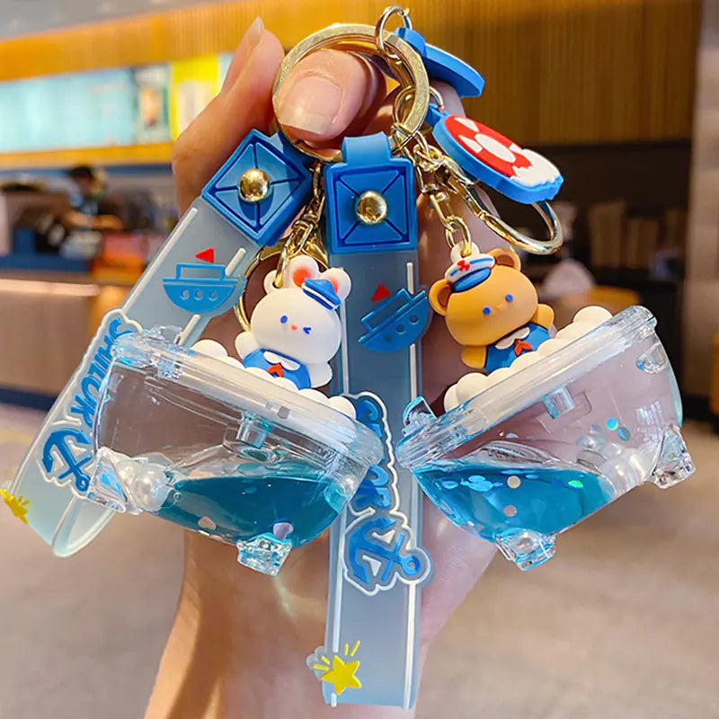 Cartoon Doll Keychain - Cute Female Couple Design