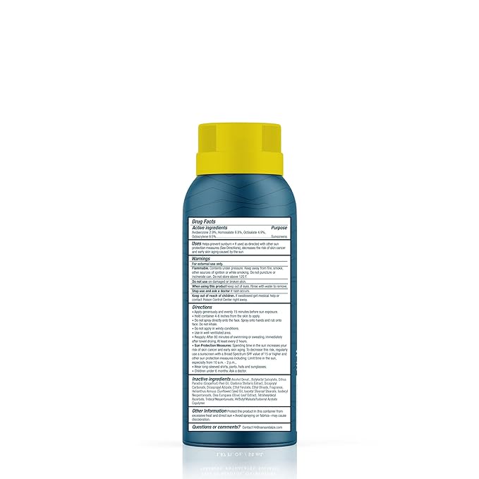 Oars + Alps Sunscreen Spray for Face & Body Spray Sunscreen Infused with Vitamin C & Antioxidants, No White Residue, Water & Sweat Resistant, All Skin Types, Lightweight, Hydrating, SPF 50, 1.87Oz,3pk