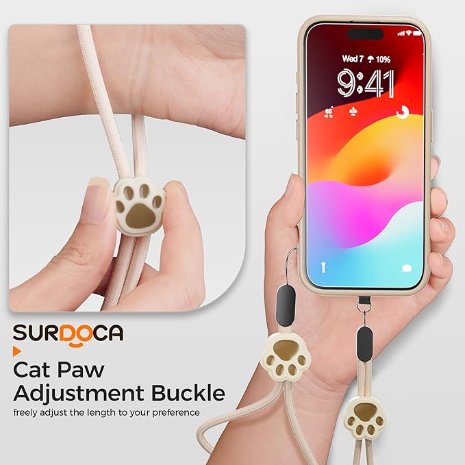 SURDOCA Adjustable Phone Lanyard Wrist Strap, Camera Wrist Strap, Nylon Wrist Lanyard, Anti Theft Strap, Lanyard for Earphone, USB Flash Drive, ID Name Tag Badge