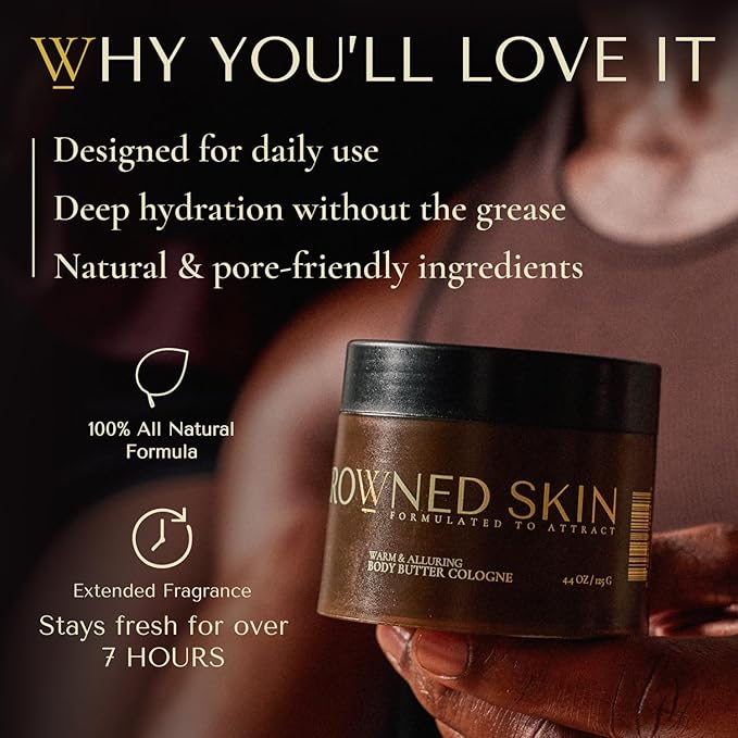 Crowned Skin King and Reign Body Butter Cologne Bundle | New Moisturizing Formula | Skin Care Set with Sandalwood, Leather, Fresh, & Nautical Scents | Natural Shea & Mango Butters | All-Day Fragrance