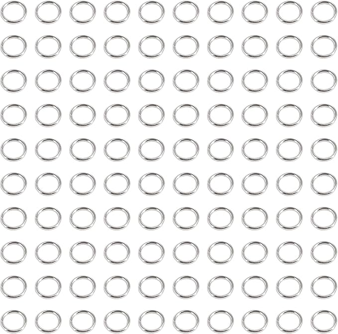 Uniclife 6 mm Silver Jump Rings for Jewelry Making Open Single Loops Mini Ring Connectors for Keychains and Necklace Repair (1000 PCS)