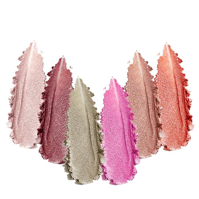 6-Color Shimmer Eyeshadow Palette, Micro-Glitter Pearlescent Neutrals, Silky Smooth High-Pigment Powder, Non-Caking No-Fallout, Waterproof Sweatproof Long-Lasting Eye Makeup, Giftable Palette- A07